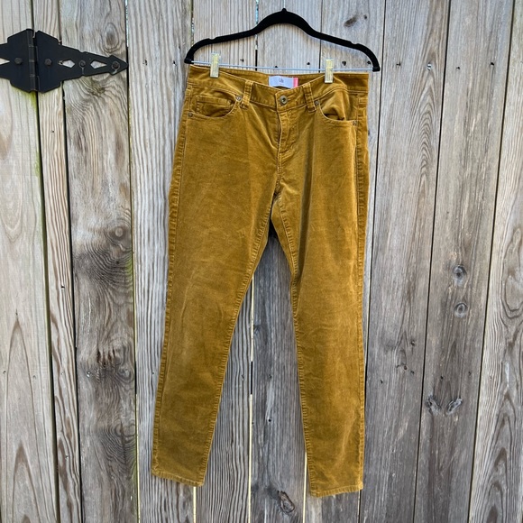 CABI Corduroys Skinny Mustard Pants size 8 - Picture 2 of 8